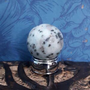 Blue lotus jasper stone crystal healing sphere ball